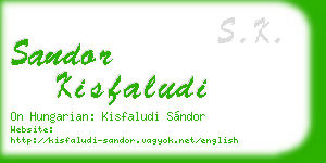 sandor kisfaludi business card