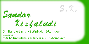 sandor kisfaludi business card